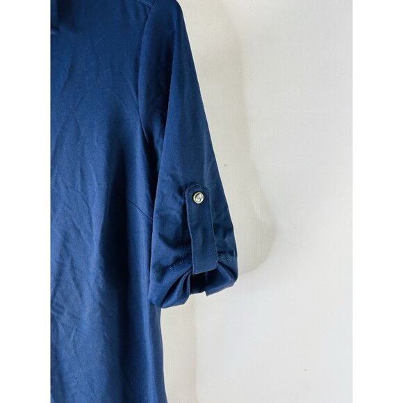 J. McLaughlin Catalina Cloth Button Front Roll Sleeve Shirt Dress - Picture 4 of 7